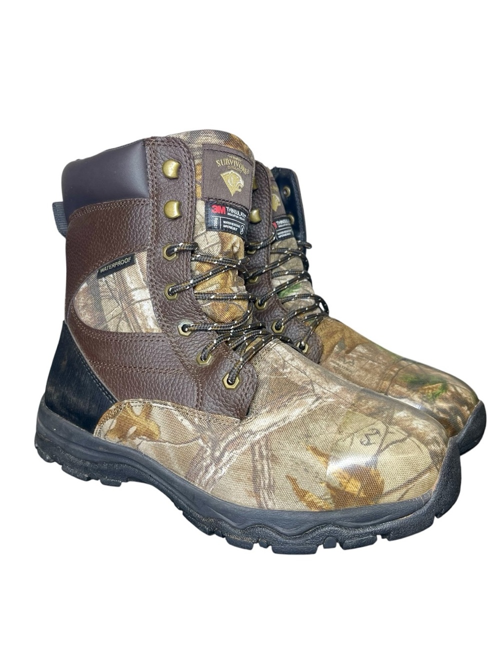 Herman Survivors Mens Size 9 Camo Hunting Boots 3M Thinsulate Waterproof